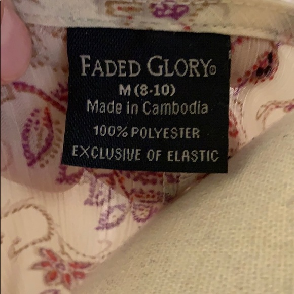 Faded Glory EUC semi sheer paisley dolman blouse - Picture 4 of 5